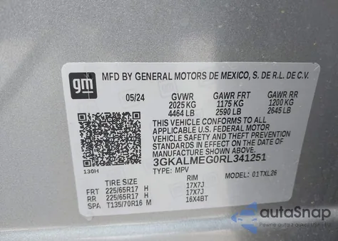 2024 GMC Terrain Fwd Sle from USA, damaged, VIN 3GKALMEG0RL341251